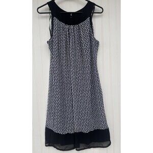 Menu Women’s Size 12 Black White Geometric Sleeveless Chiffon Lined Dress